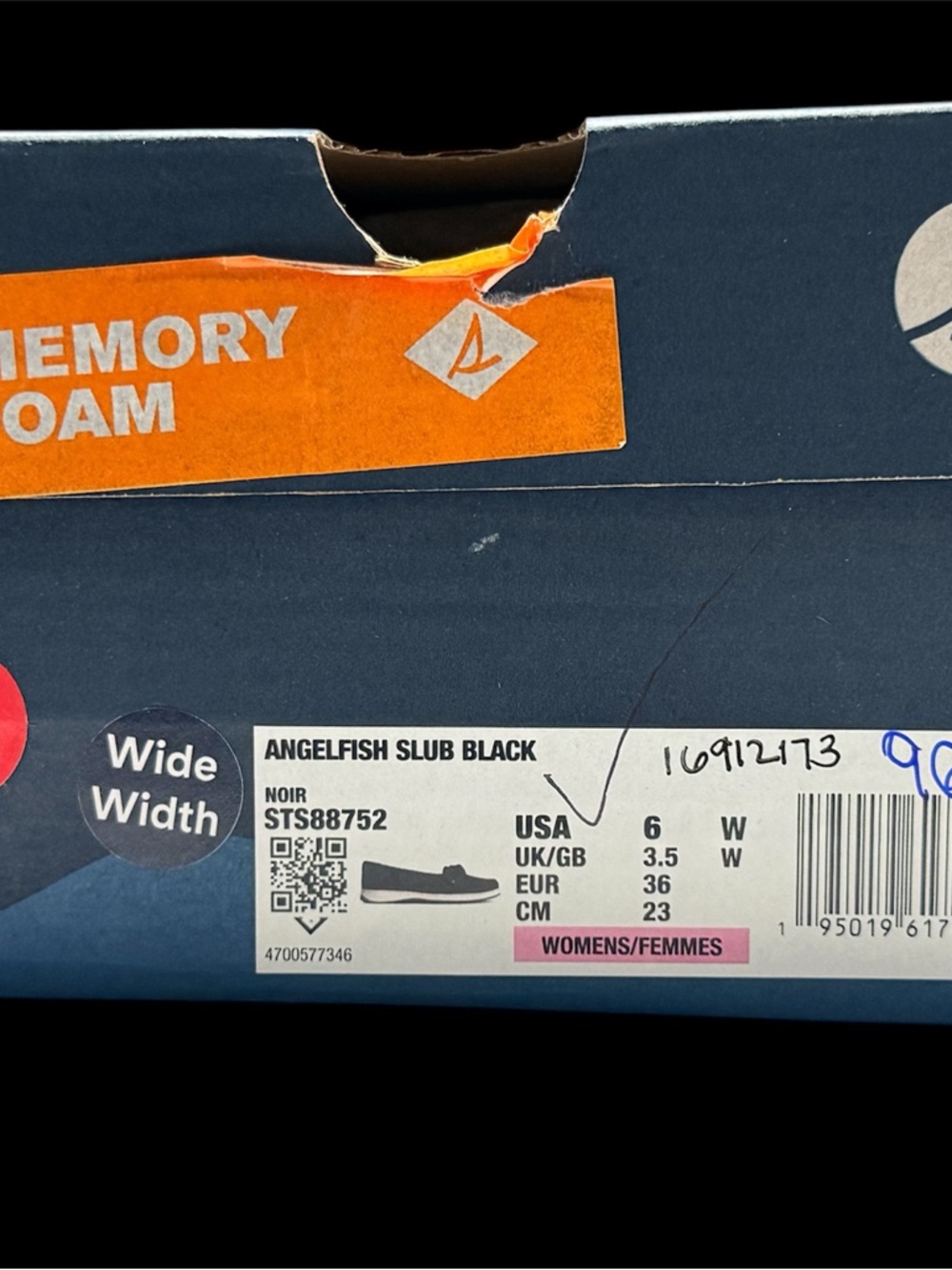 Angelfish Eye Boat Shoe - Slub Black - 36 / 6W Memory Foam - Picture 4 of 4